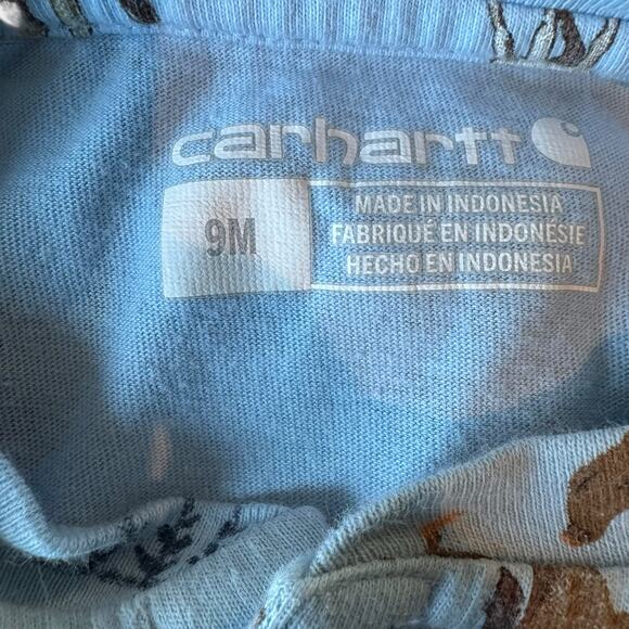 Carhartt Baby 9M Romper Bundle Tractor Farm Animal Print Short Sleeve Bodysuits - Picture 9 of 12